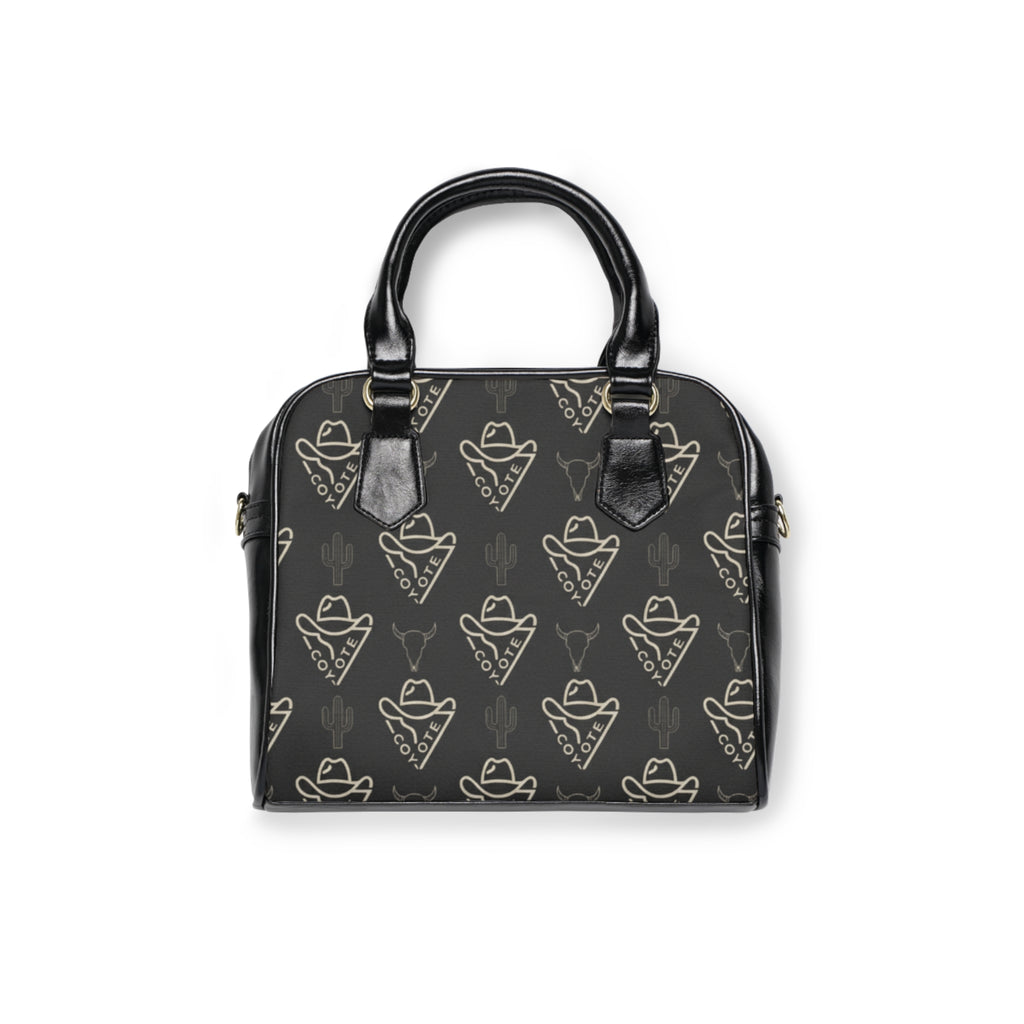 Cowboy Heart Pattern Shoulder Handbag — Western Chic Tote - COY-OTE 