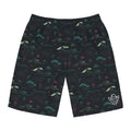Men's Surf Board Shorts — Dark Tropical Wave Print - COY-OTE 