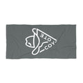 Coyote Surf Graphic Beach Towel – Minimal Cowboy Hat Logo, Coastal Outdoor Towel - COY-OTE 