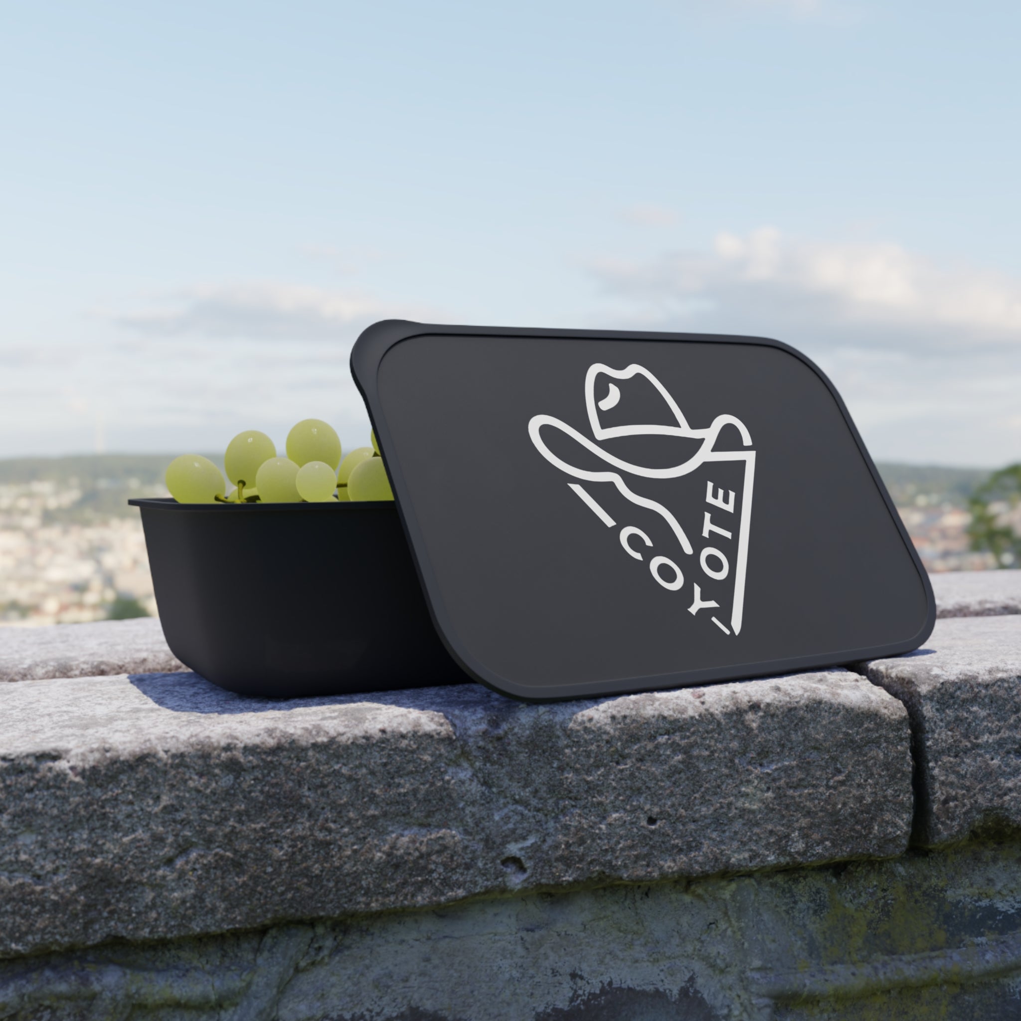 Coyote Cowboy PLA Bento Box with Band & Utensils — Eco Lunch Container - COY-OTE 