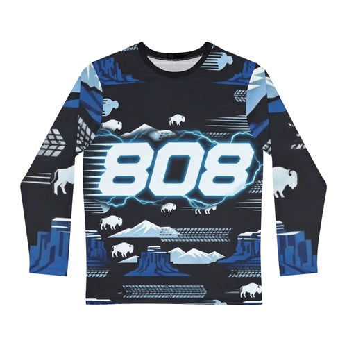 808 Island Vibes Long Sleeve Shirt — Hawaiian Aesthetic All-Over Print - COY-OTE 