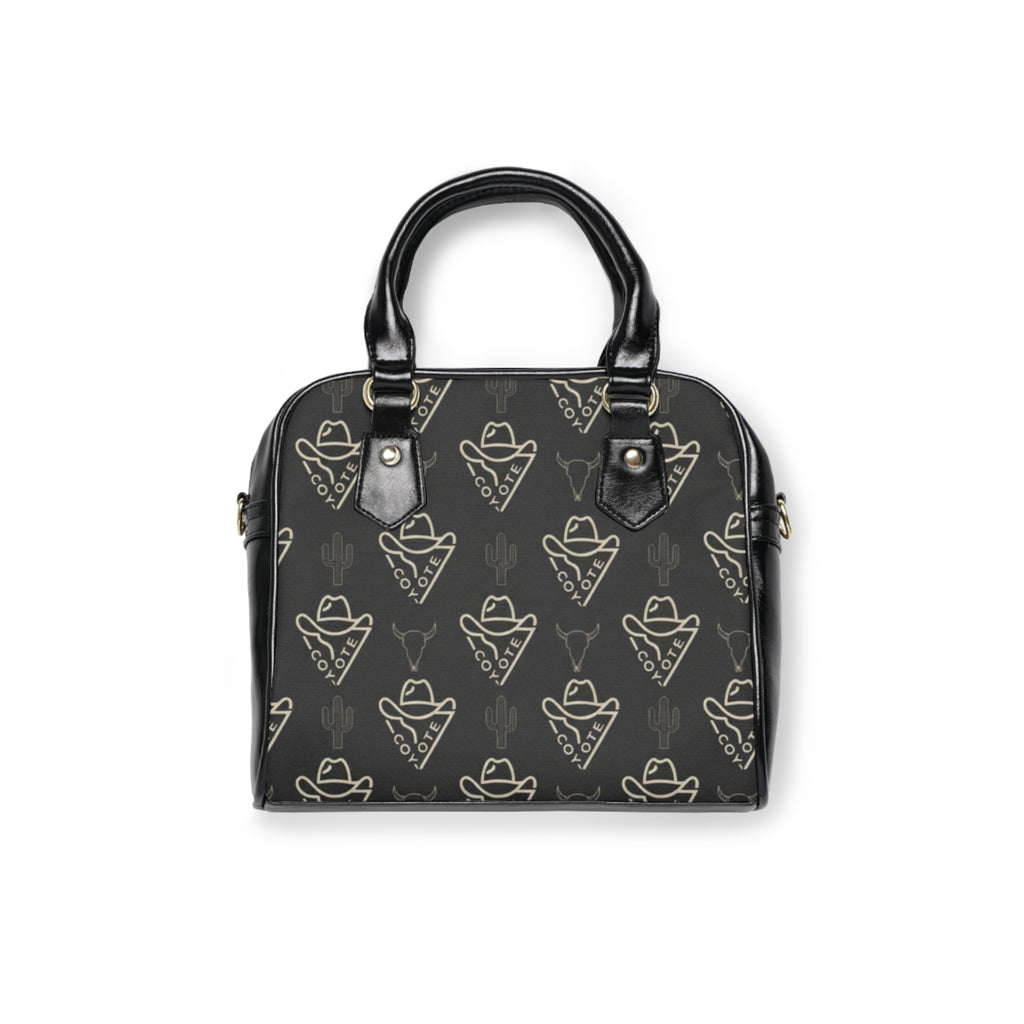 Cowboy Heart Pattern Shoulder Handbag — Western Chic Tote - COY-OTE 