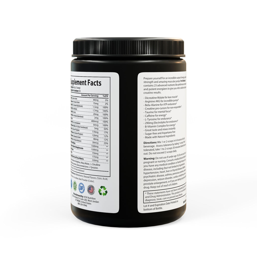 Pre-Workout Supplement, Watermelon (300g, 10.58oz) - COY-OTE 