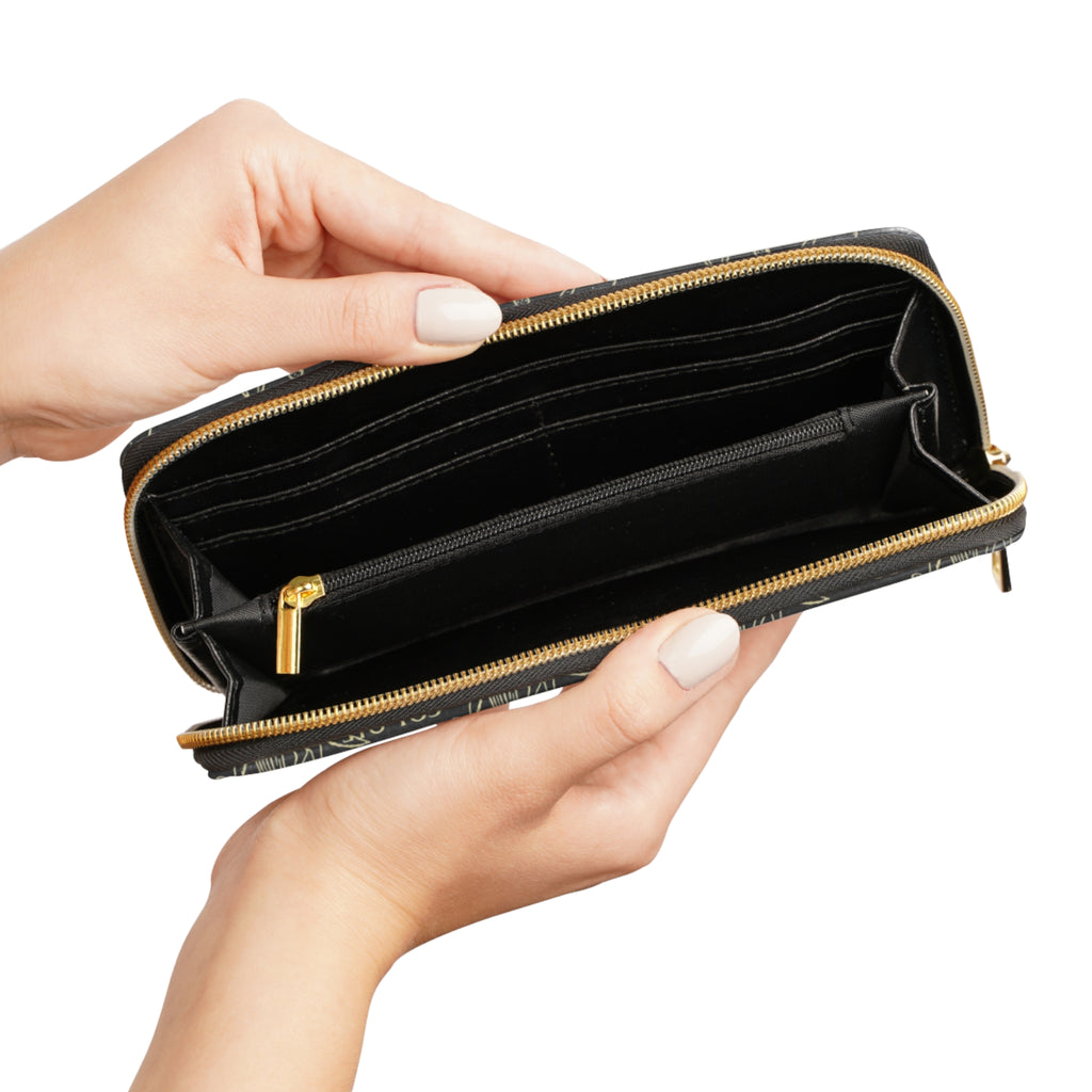 Coyote Pattern Zipper Wallet — Western Desert Monogram RFID Wallet - COY-OTE 