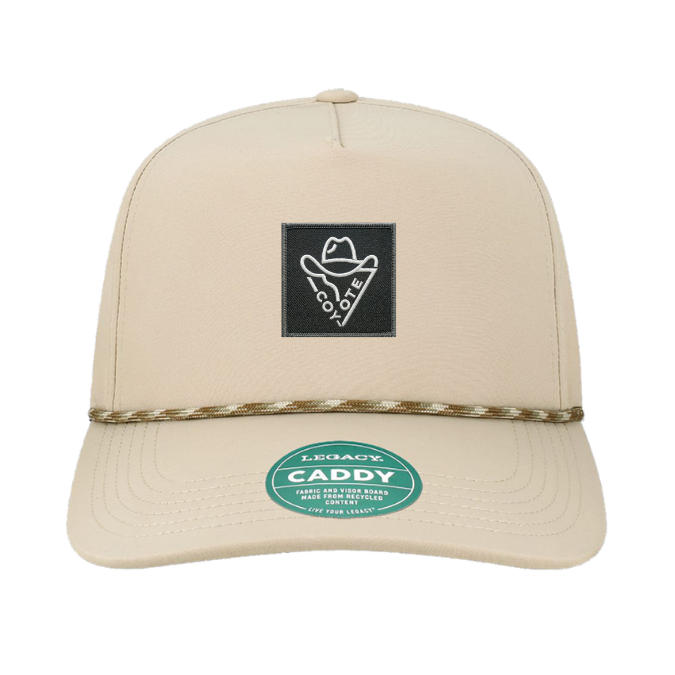 Apliiq Caddy PATCH hat featuring a colorful embroidered patch on a casual baseball cap style.